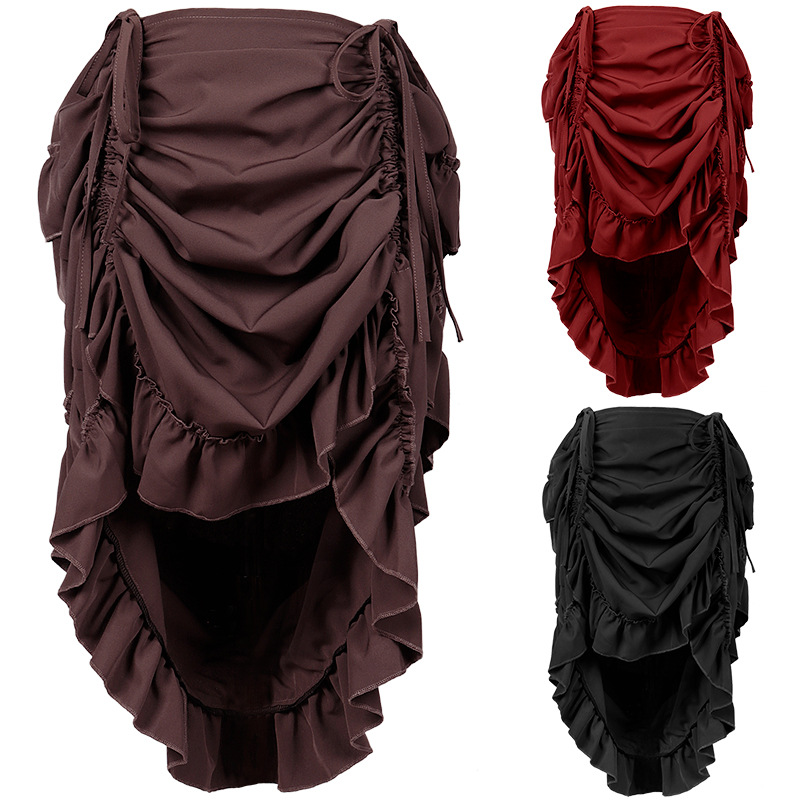 Skirts - Steampunk Victorian Pleated Corset Skirt Medieval