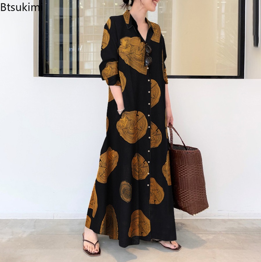 2026 Women Shirt Dress Loose C - огляд і ціна Casual Loose Linen Shirt Dress