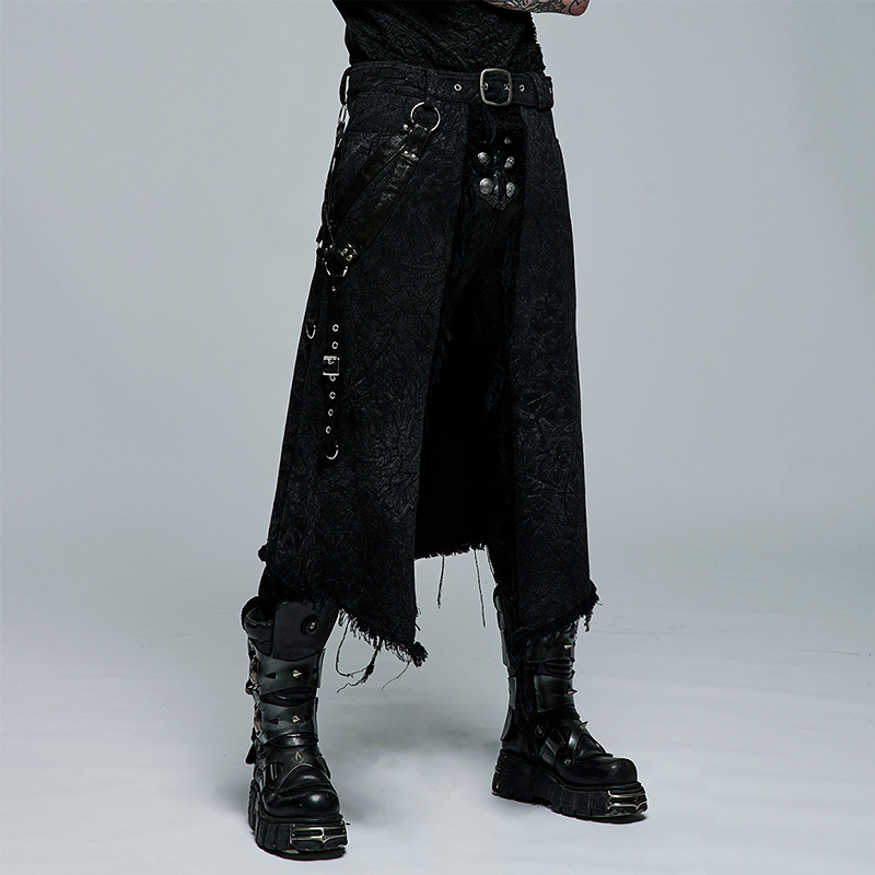 Men Gothic Jacquard Asymmetry  - огляд і ціна Skirts