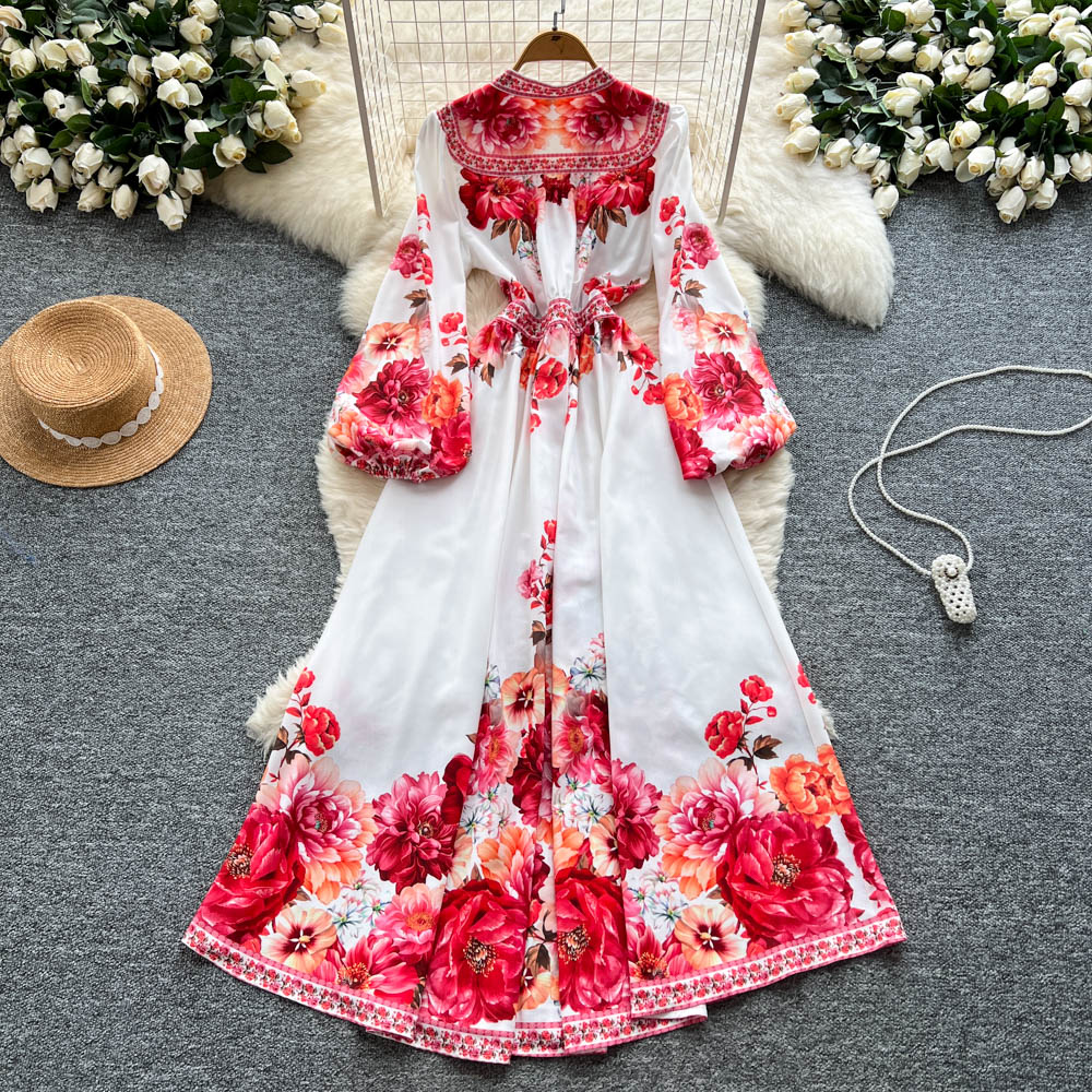 French Elegant Vintage Palace  - огляд і ціна French Vintage Floral Midi Dress
