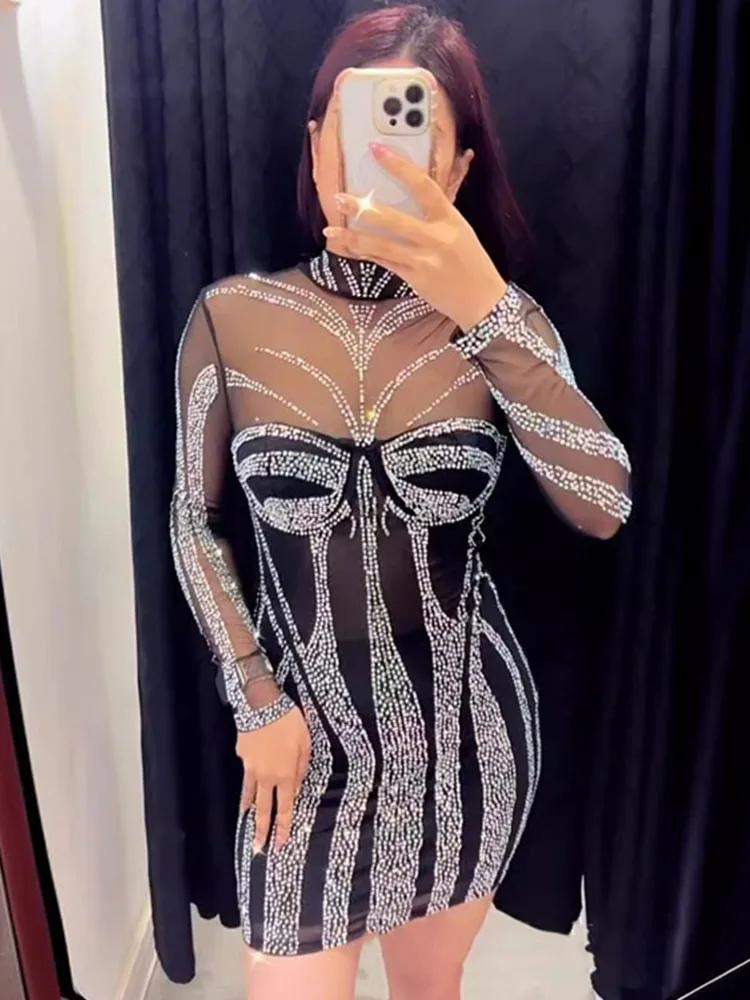 Sparkly Diamonds Rhinestone Bi - огляд і ціна Sparkly Rhinestone Club Party Dress