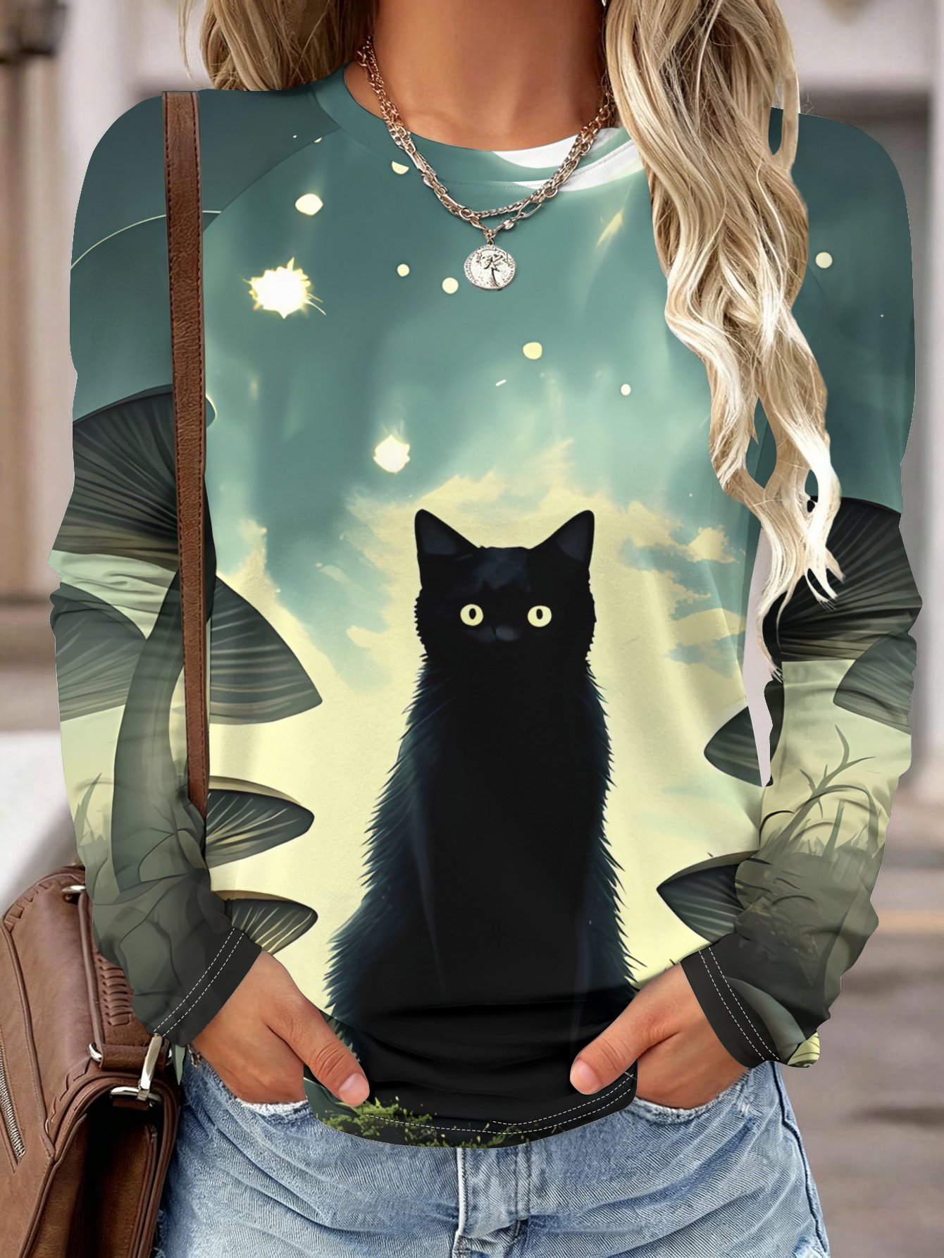 Women Long Sleeve Shirt Pocket - огляд і ціна Blouses