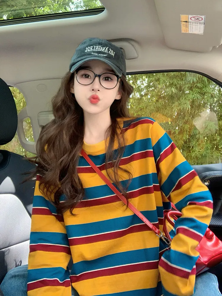 Women Color Block Striped Long - огляд і ціна Blouses