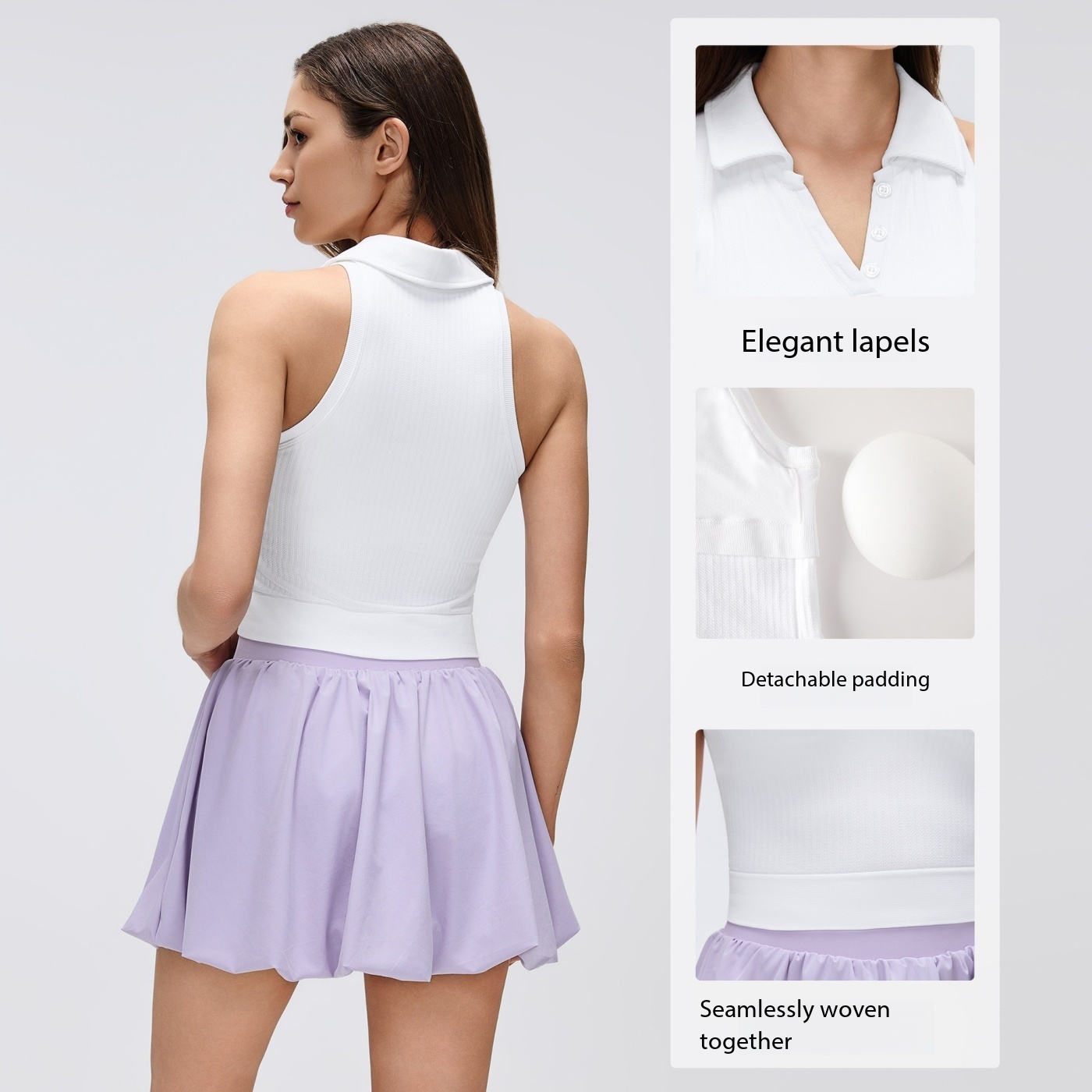 Lemon Women Ribbed Polo Neck S - огляд і ціна Seamless Ribbed Workout Tank Top