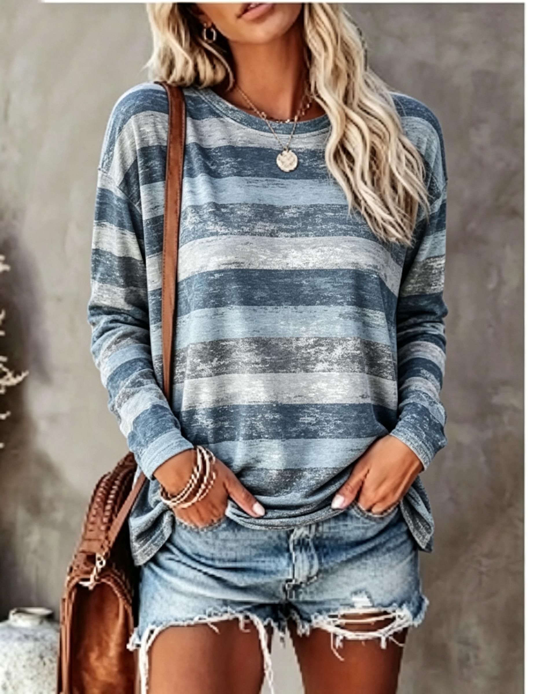Women Long Sleeve T‑Shirt Vint - огляд і ціна Blouses