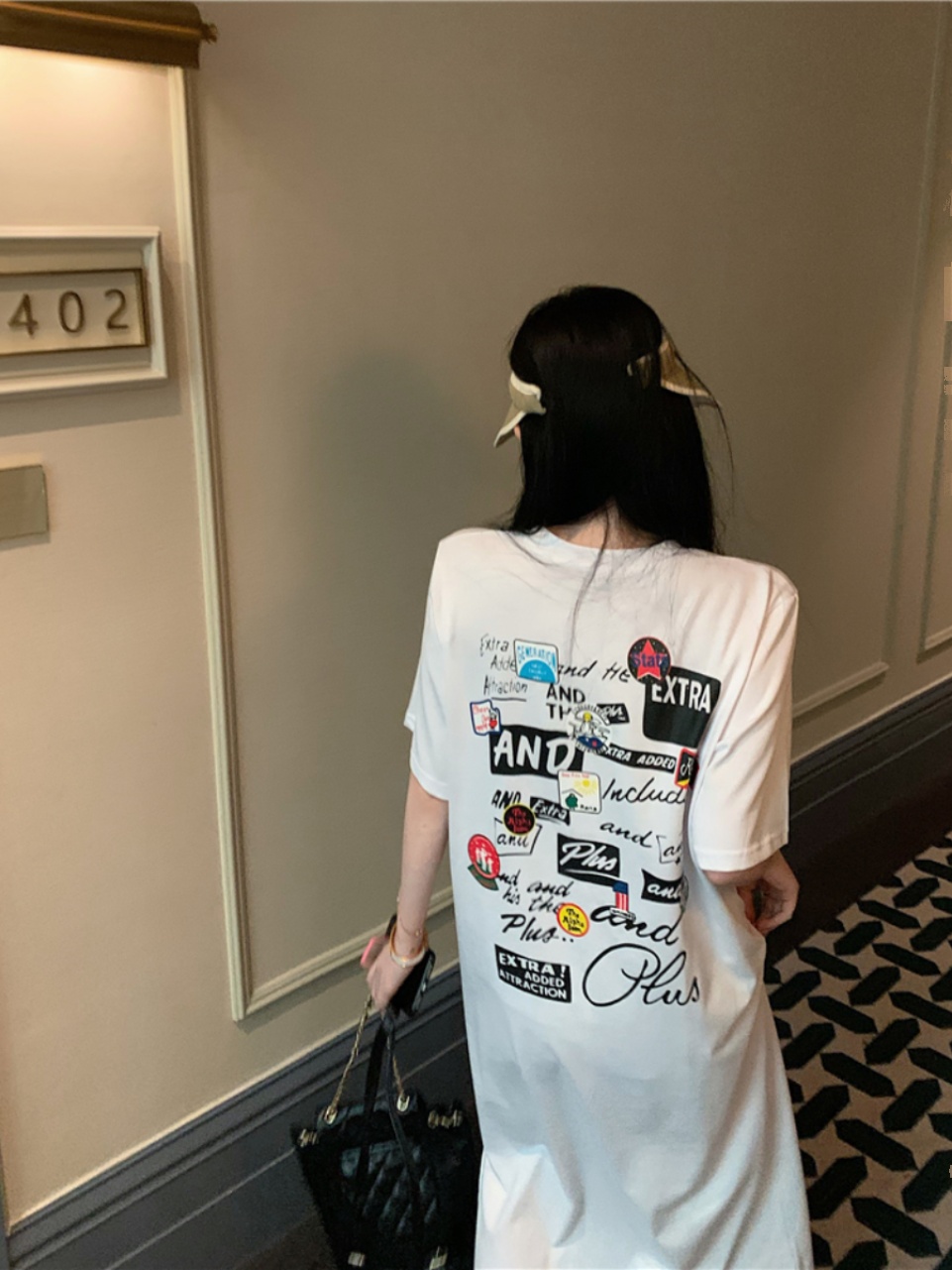 Black Short Sleeve T-Shirt Dre - огляд і ціна Korean Style A Line Shirt Dress
