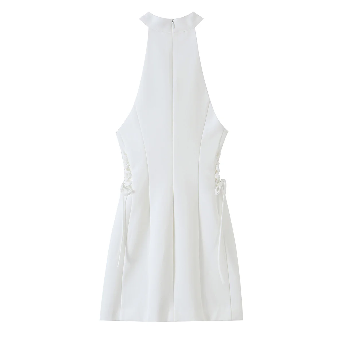 Women White High Neck Halter M - огляд і ціна Y2K Backless Halter Mini Dress