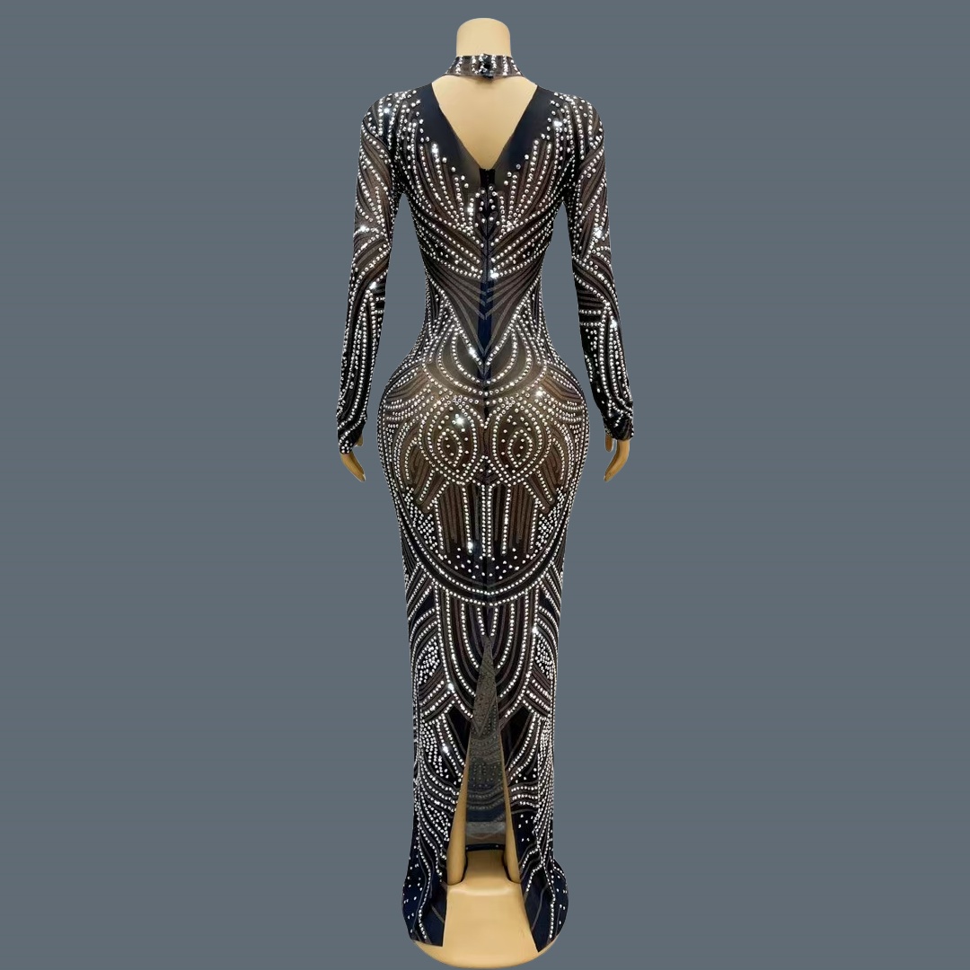 Black New Style Sparkly Rhines - огляд і ціна Sparkly Rhinestone Club Party Dress