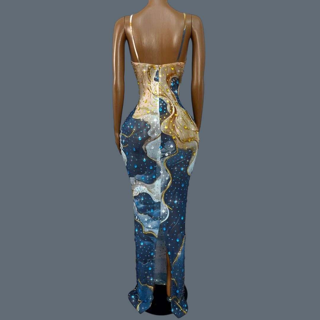 Sexy Women Sparkly Rhinestone  - огляд і ціна Sparkly Rhinestone Club Party Dress