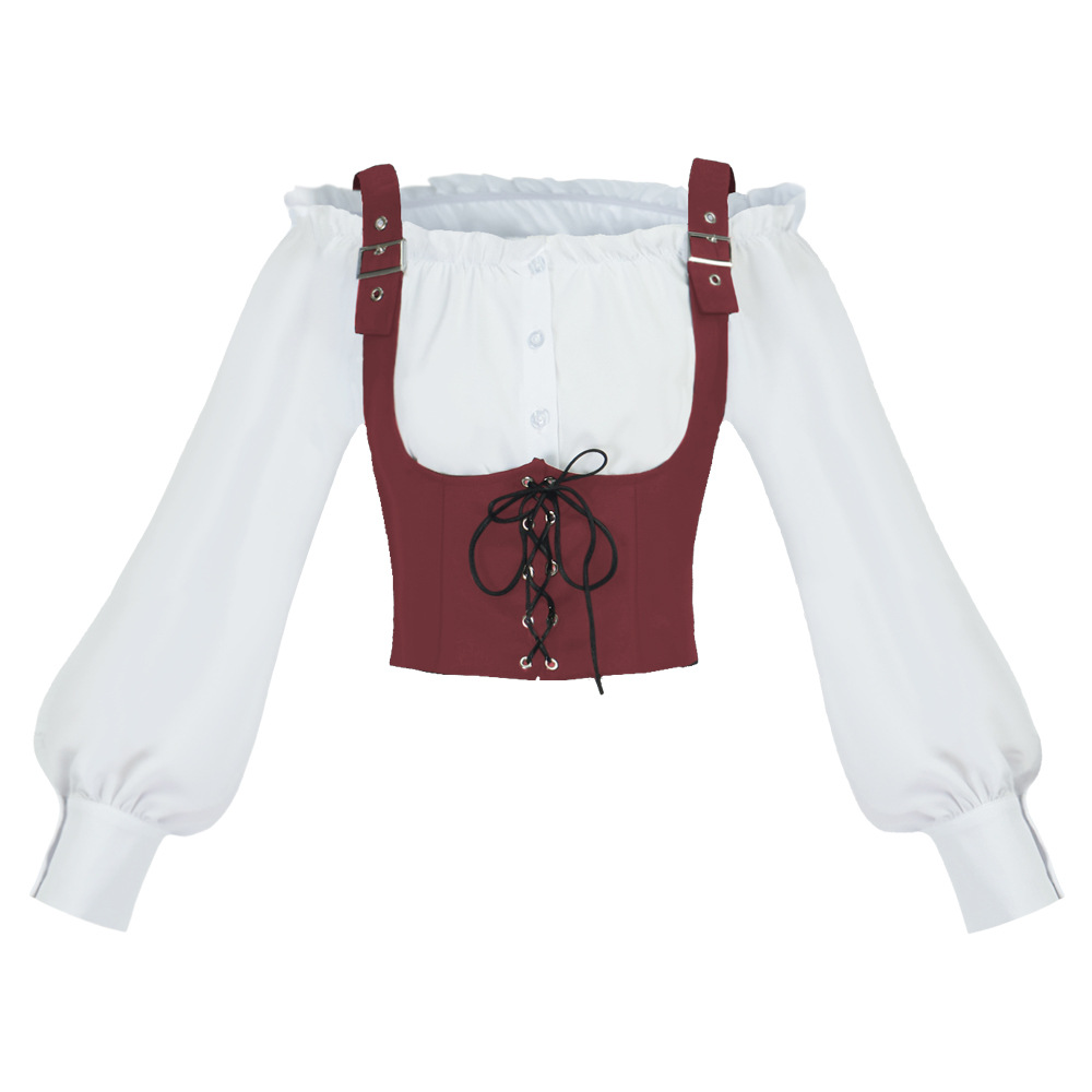 Retro Western Style Women Blou - огляд і ціна Tops