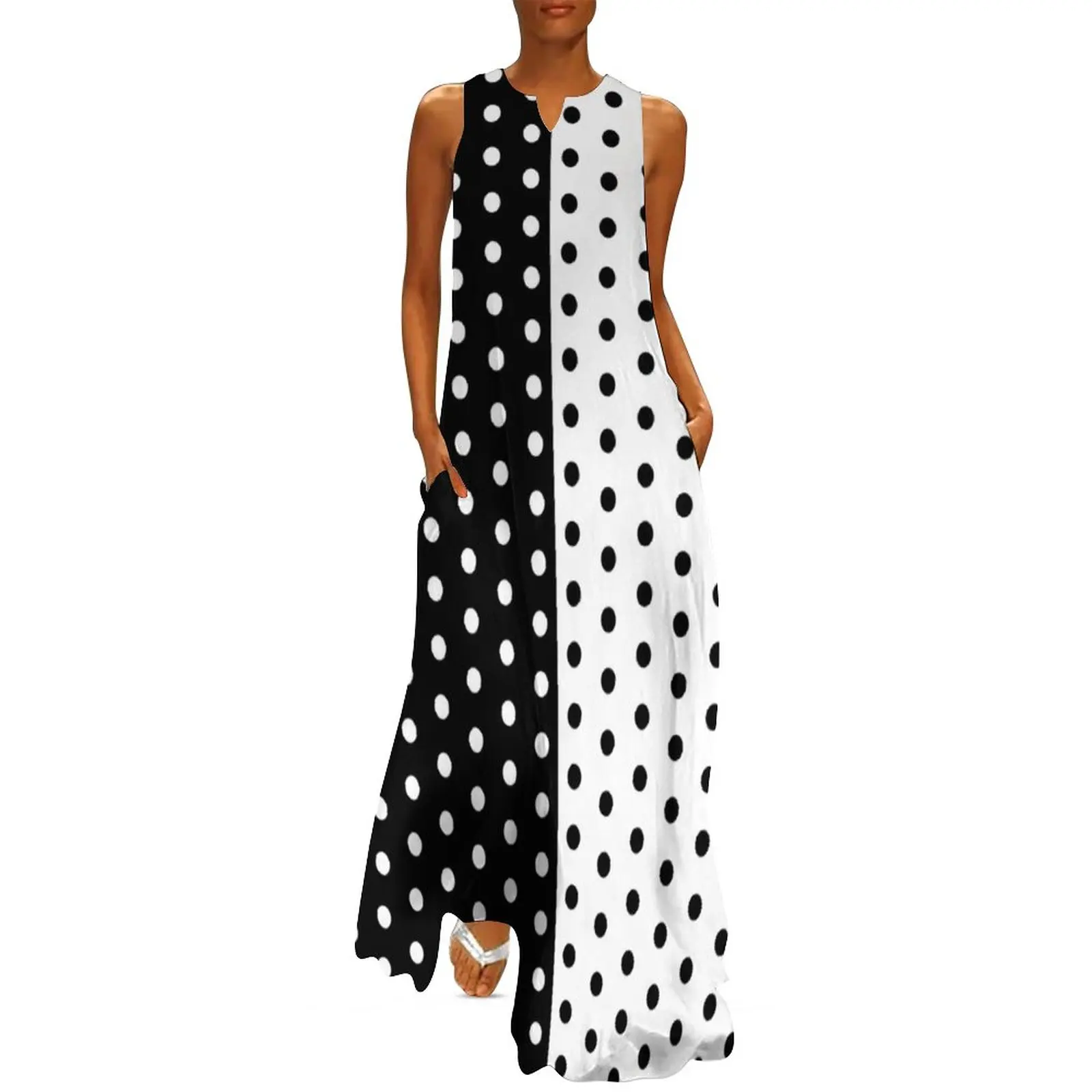 Retro Two Tone Dress Spring Bl - огляд і ціна Boho Summer Beach Maxi Dress